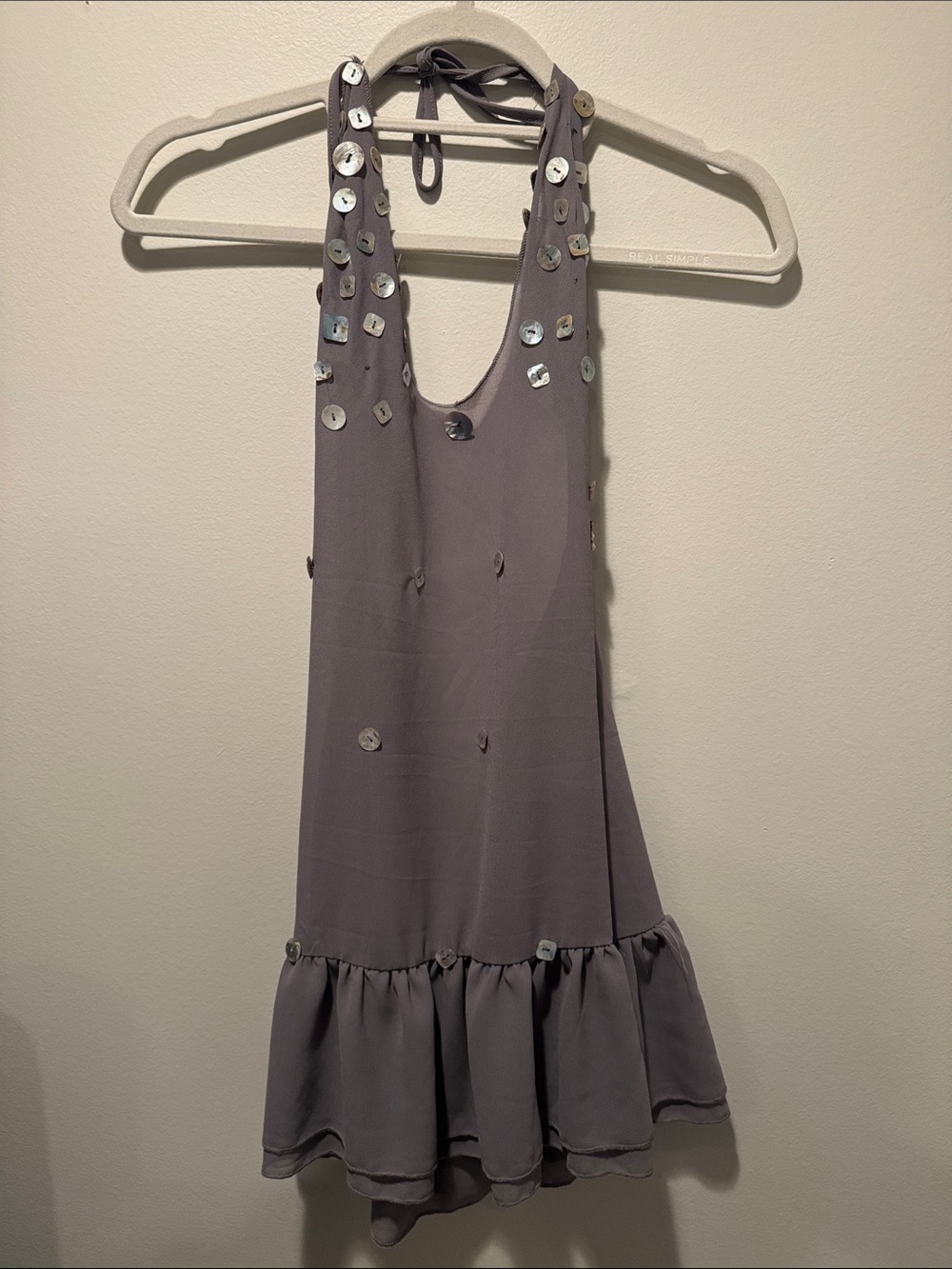 Halter Dress with Shell embellishment